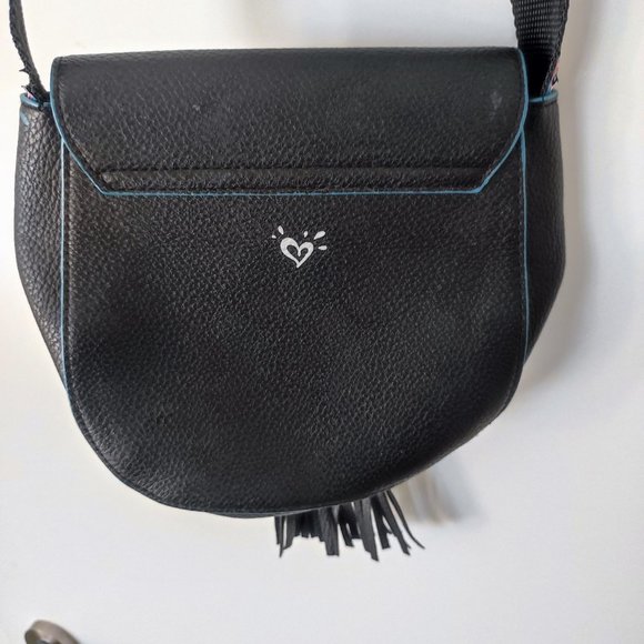 Justice crossbody purse / bag  black with tassel - Picture 3 of 6